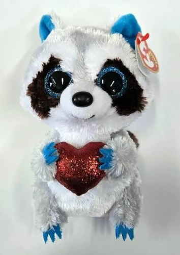 Плюшевая игрушка TY Енот Hot с сердечком Beanie Boos, 15 см купить в Кишиневе