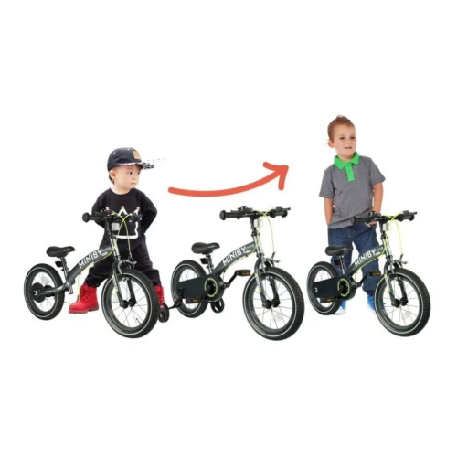 Bicicletă 3 in 1 QPlay Miniby Grey, roți 14" cumpăra în Chișinau