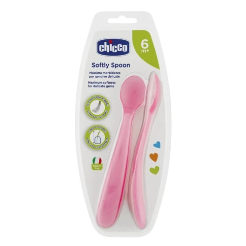 Linguriță din silicon Chicco Pink 2 buc. cumpăra în Chișinau
