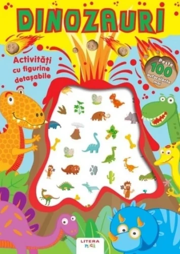 Carte Dinozauri. Activități cu figurine detașabile. Peste 100 de autocolante moi cumpăra în Chișinau