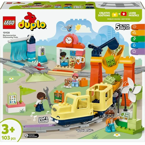 Set construcție Lego Duplo Big Interactive Community Train, 103 elemente cumpăra în Chișinau