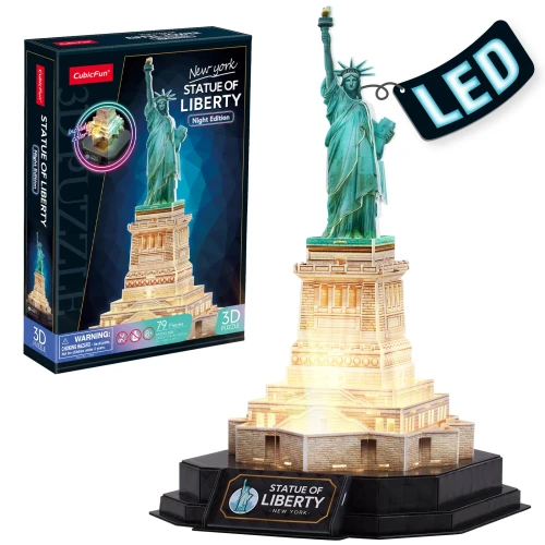 3D-пазл Cubic Fun Статуя Свободы с LED-подсветкой, 79 элементов купить в Кишиневе