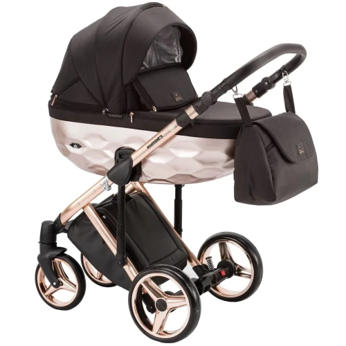 Carucior 2 in 1 Adamex Chantal Star Black Rose Gold cumpăra în Chișinau