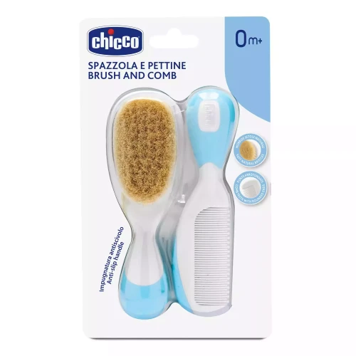 Set perie naturală și pieptene Chicco Blue cumpăra în Chișinau