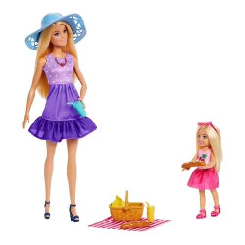Игровой набор Barbie Family & Friends JBF43, куклы Барби Малибу и Челси, пикник с аксессуарами купить в Кишиневе