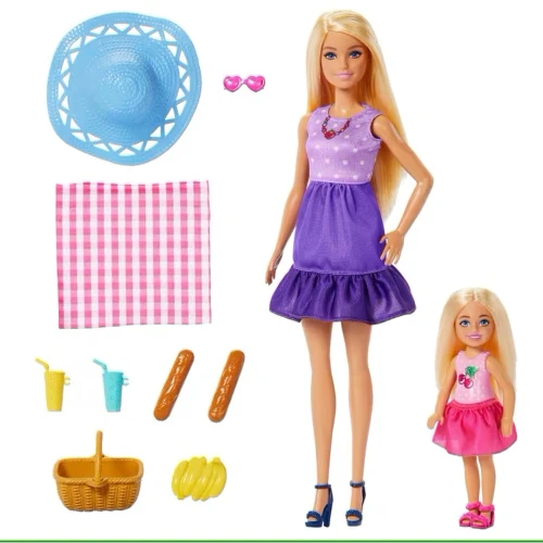Игровой набор Barbie Family & Friends JBF43, куклы Барби Малибу и Челси, пикник с аксессуарами купить в Кишиневе