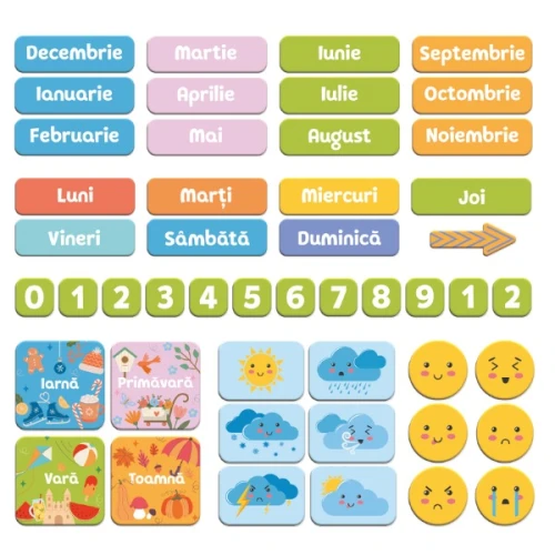 Магнитная обучающий календарь Dodo My Calendar (RO) купить в Кишиневе - 4 Магнитная обучающий календарь Dodo My Calendar (RO) купить в Кишиневе