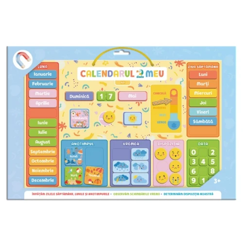 Магнитная обучающий календарь Dodo My Calendar (RO) купить в Кишиневе - 3 Магнитная обучающий календарь Dodo My Calendar (RO) купить в Кишиневе