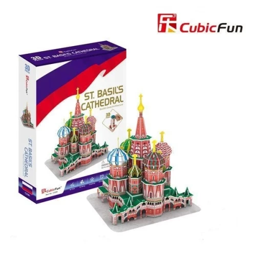 Puzzle 3D Cubic Fun St. Basil's Cathedral, 92 elemente cumpăra în Chișinau