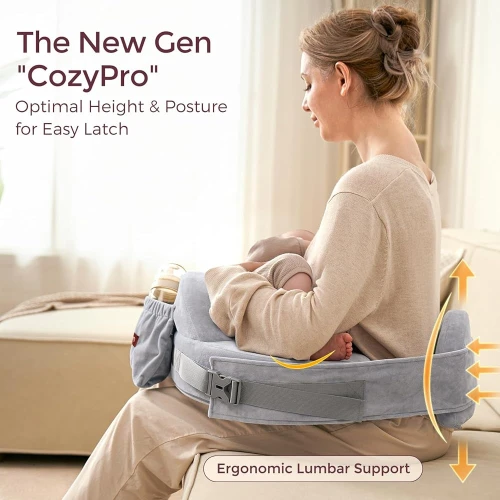 Perna pentru alaptare Momcozy CozyPro Grey, 57x37 cm cumpăra în Chișinau