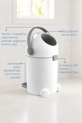 Coș pentru scutece BabyJem White cumpăra în Chișinau