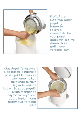 Coș pentru scutece BabyJem White cumpăra în Chișinau