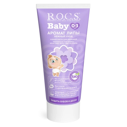 Зубная паста R.O.C.S. Baby Аромат липы (0-3 лет) купить в Кишиневе