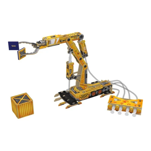 Puzzle 3D Cubic Fun STEM Series Braț robotic hidraulic - studiem hidraulica, 185 elemente cumpăra în Chișinau