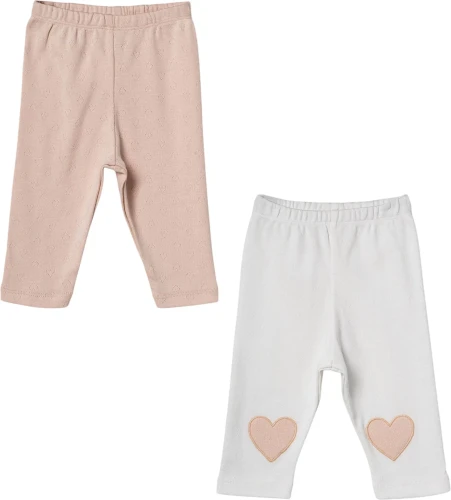 Pantaloni BabyCosy Heart Beige & Ivory, 2 buc. (6-9L) cumpăra în Chișinau
