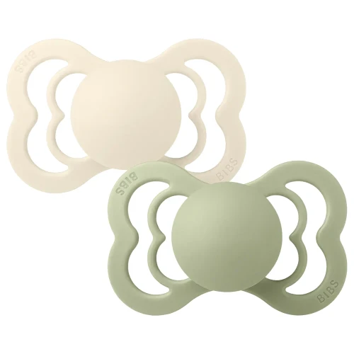 Симметричные латексные соски Bibs Supreme Ivory & Sage (0-6 мес.), 2 шт. купить в Кишиневе