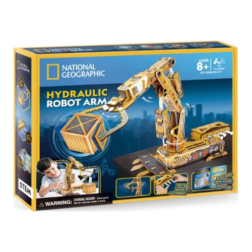 Puzzle 3D Cubic Fun STEM Series Braț robotic hidraulic - studiem hidraulica, 185 elemente cumpăra în Chișinau
