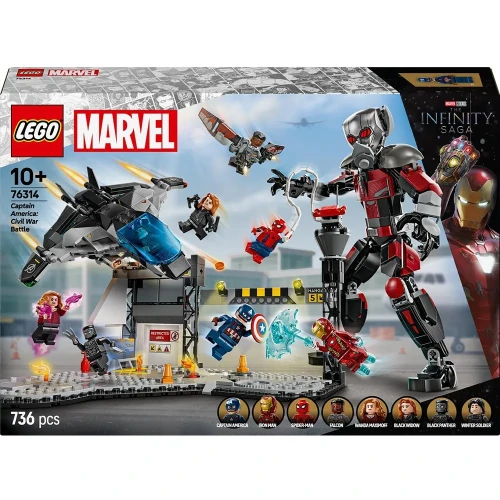 Конструкторы Lego Marvel Captain America: Civil War Battle, 736 элементов купить в Кишиневе