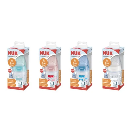 Бутылочка для кормления из пластика NUK First Choice Temperature Control в асс., 150 мл купить в Кишиневе