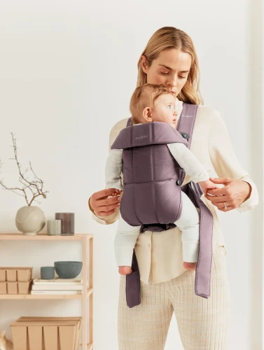 Анатомический рюкзак-кенгуру BabyBjorn Mini Cotton Dark Purple купить в Кишиневе