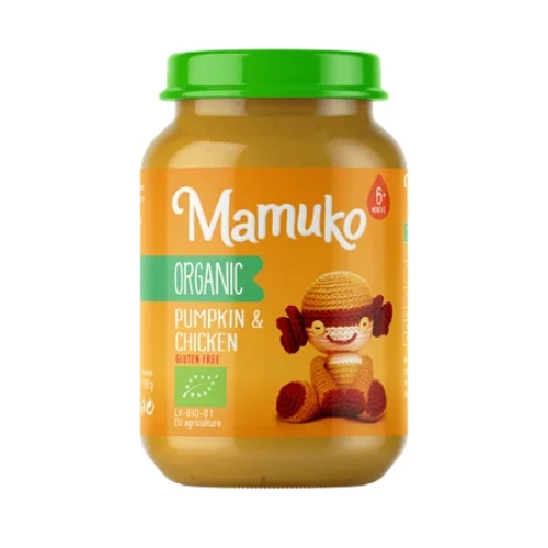 Piureu Mamuko organic cu dovleac și pui (de la 6 luni +), 190g cumpăra în Chișinau