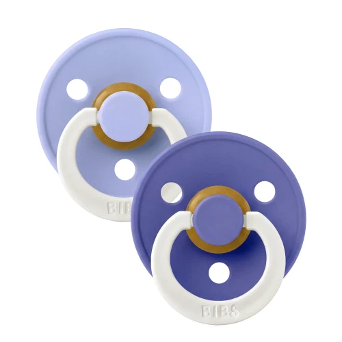 Круглые латексные соски Bibs Glow Hush & Grape (0-6 мес.), 2 шт. купить в Кишиневе