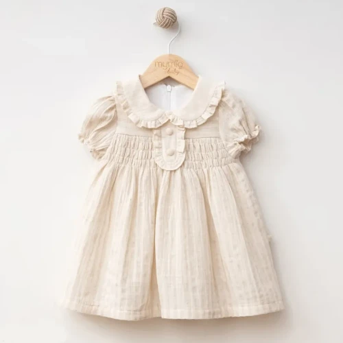 Платье с коротким рукавом Mymio Muslin Beige (3-6М) купить в Кишиневе