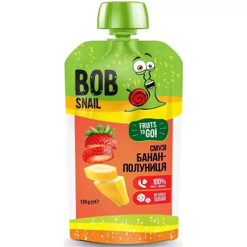 Пюре Bob Snail банан-клубника (3 года+), 120 г купить в Кишиневе