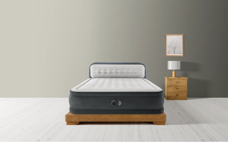 Saltea gonflabilă Intex Velur Deluxe Ultra Plush cu spătar și pompă electrică încorporată cumpăra în Chișinau