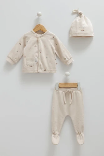 Set din 3 piese Caramell Flaying Cars Beige (9-12L) cumpăra în Chișinau