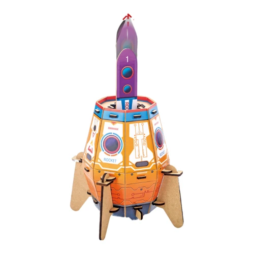 Puzzle 3D Cubic Fun STEM Series 2 în 1 Rachetă de lansare și mașină de curse, 88 elemente cumpăra în Chișinau