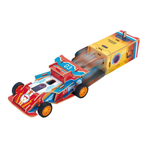 Puzzle 3D Cubic Fun STEM Series 2 în 1 Rachetă de lansare și mașină de curse, 88 elemente cumpăra în Chișinau
