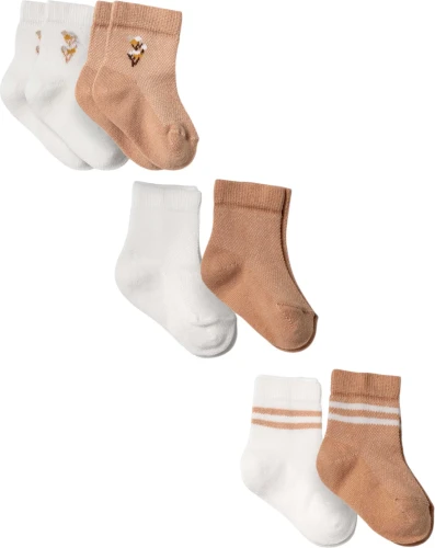 Ciorapei BabyCosy Ivory & Brown, 6 buc. (12-24L) cumpăra în Chișinau