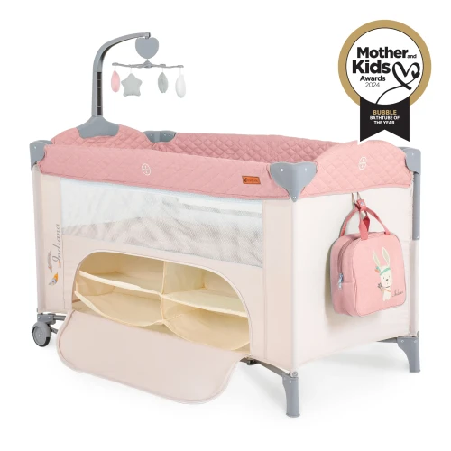 Манеж-кровать 2 в 1 Moni Indiana Pink купить в Кишиневе