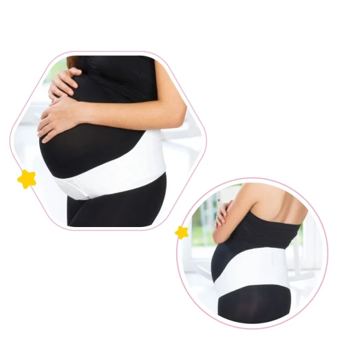 Centură abdominală pentru susținere prenatală BabyJem Albă, Mărimea L (101-110 cm) cumpăra în Chișinau