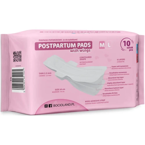 Послеродовые прокладки Bocioland Superabsorbent M, 10 шт. купить в Кишиневе