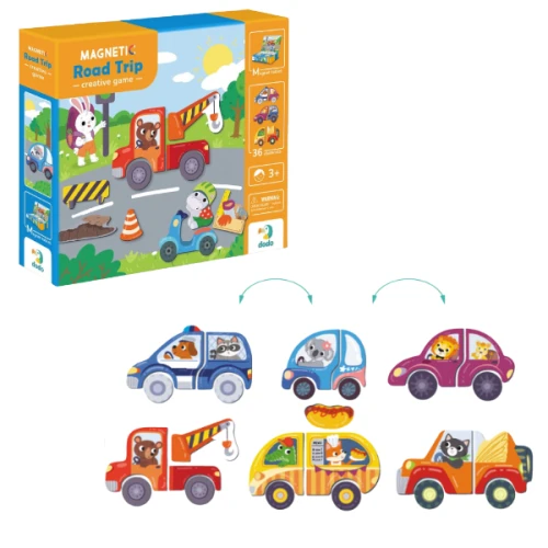 Set de creație Dodo Joc magnetic Aventuri pe drum, 1 tablă magnetică, 26 elemente cumpăra în Chișinau