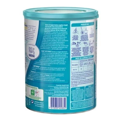 Смесь для новорожденных Nestle NAN 4 OPTIPRO (2+ года), 800 г купить в Кишиневе