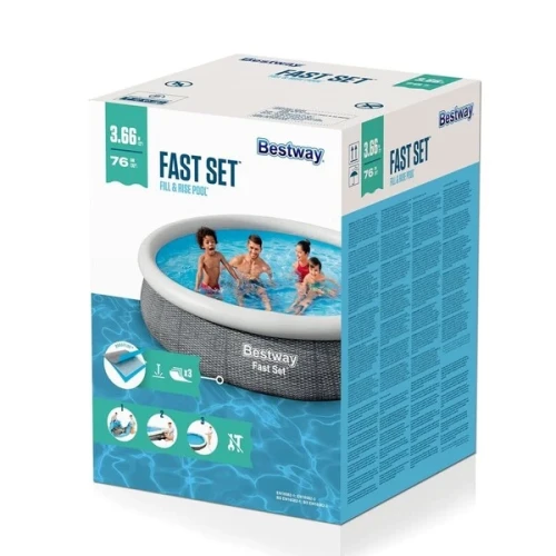 Бассейн для детей Bestway Fast Set Grey, 5377 литров купить в Кишиневе