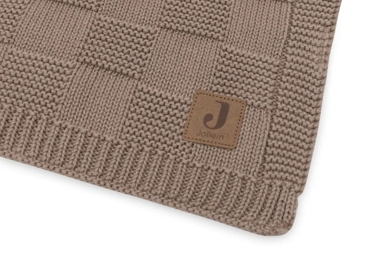 Păturică Jollein Box Knit GOTS Milky Coffee, 100x150 cm cumpăra în Chișinau