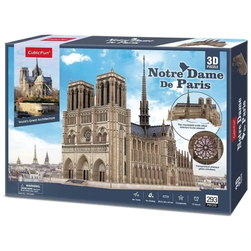 Пазл 3D Cubic Fun Notre Dame de Paris, 293 элементов купить в Кишиневе