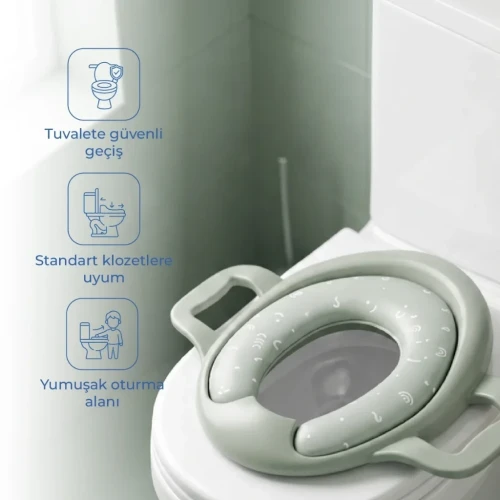 Colac pentru WC copii BabyJem Mega Soft Green, 18 luni+ cumpăra în Chișinau