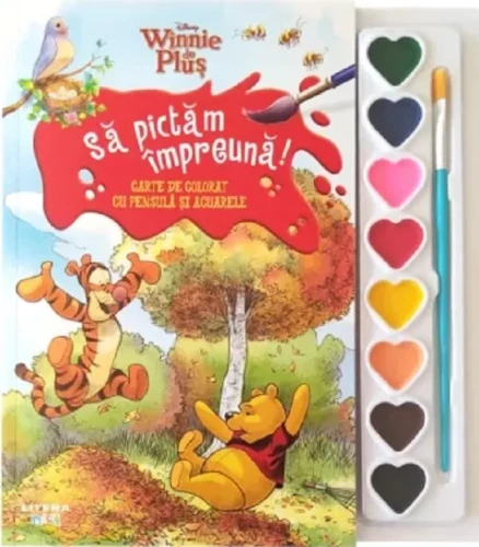 Carte de colorat Disney Winnie De Pluș. Să pictăm împreună! cu pensulă și acuarele cumpăra în Chișinau