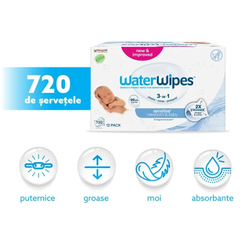 Салфетки влажные Water Wipes, 12x60 шт. купить в Кишиневе