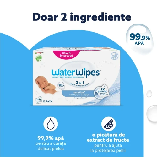 Салфетки влажные Water Wipes, 12x60 шт. купить в Кишиневе