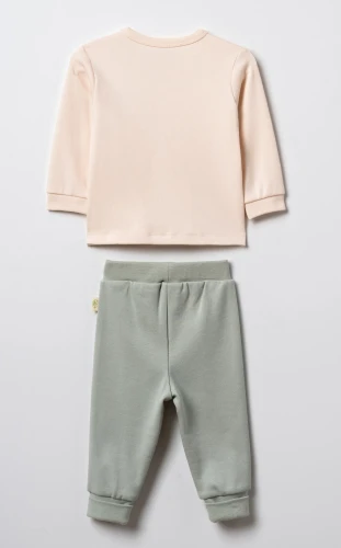 Пижама BabyCosy Green & Ecru (9-12М) купить в Кишиневе