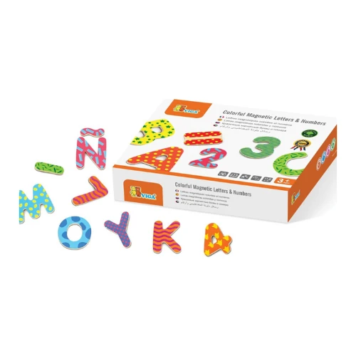 Set de litere și cifre magnetice Viga Colorful Magnetic Letters & Numbers, 77 buc. cumpăra în Chișinau