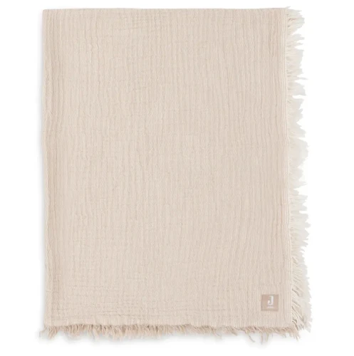 Păturică Jollein Fringe Stripe GOTS Biscuit, 120x120 cm cumpăra în Chișinau