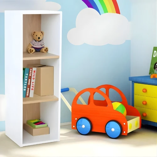 Шкаф для хранения игрушек U-Grow с 3 полками, белый купить в Кишиневе