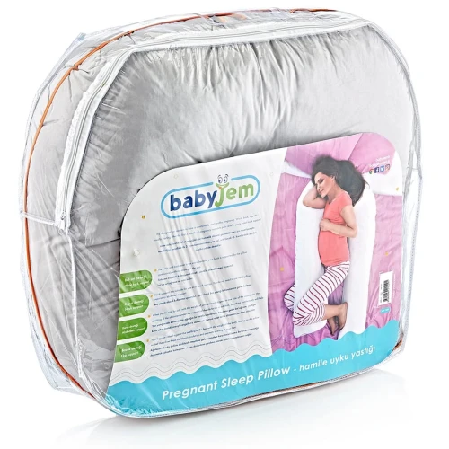 Perna pentru gravide BabyJem forma-U Alb, 70x110 cm cumpăra în Chișinau